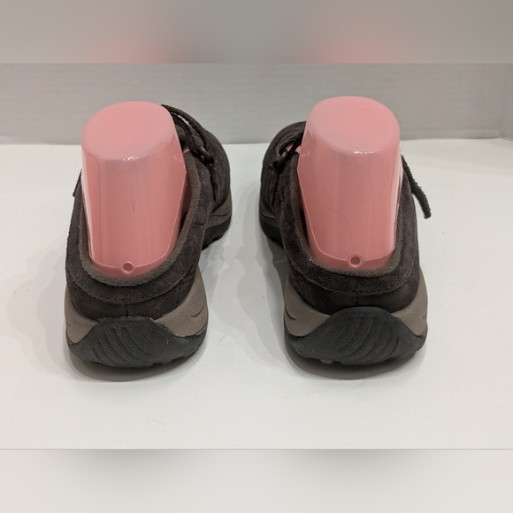 L.L. Bean Women's 9.5 WIDE Suede Leather Clog Mary Jane Shoes Brown - Picture 3 of 7